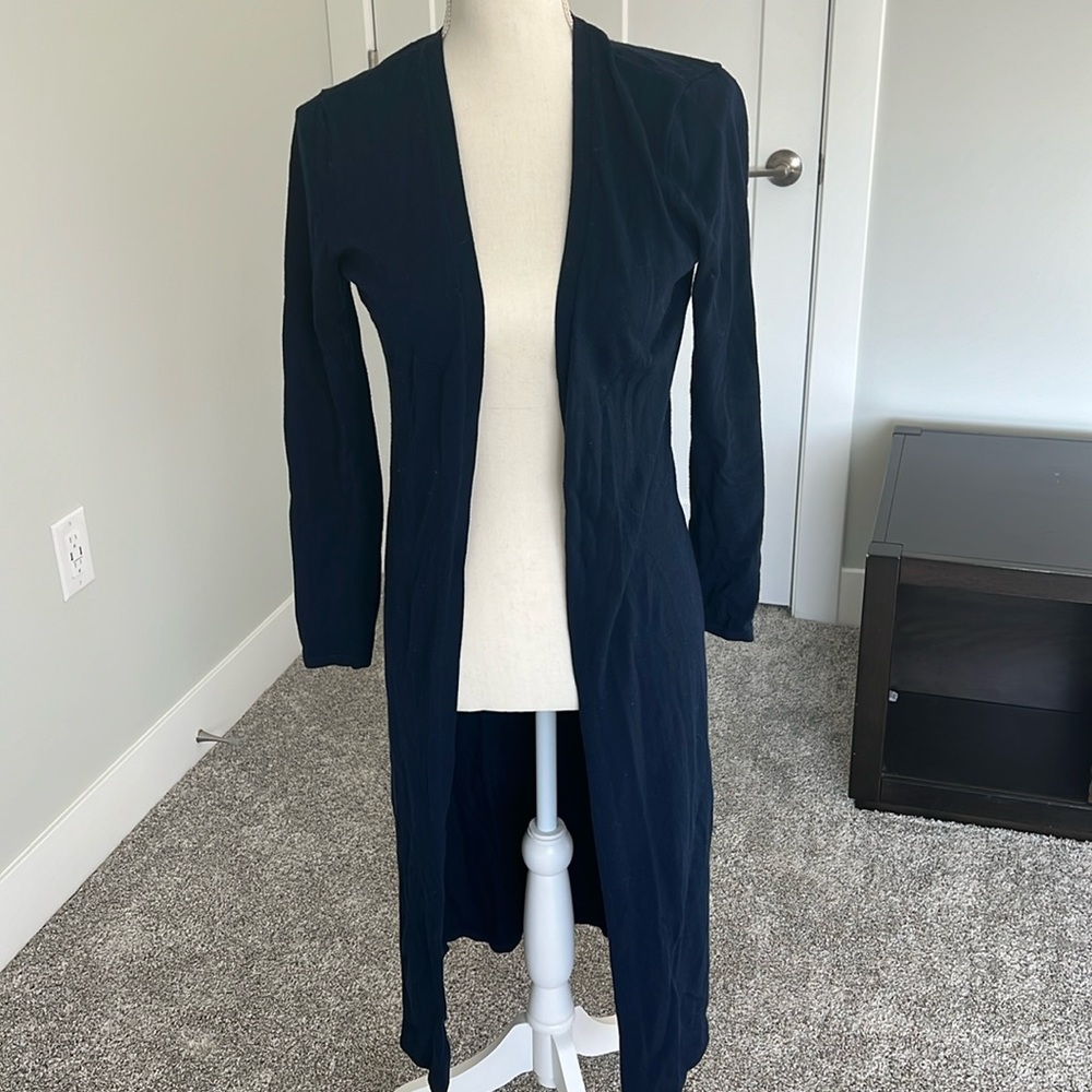 Long Ribbed Duster White House Black Market - Picture 2 of 6